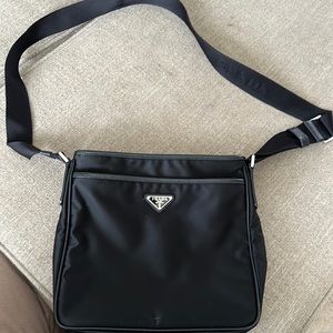 Re-Nylon and Saffiano shoulder bag